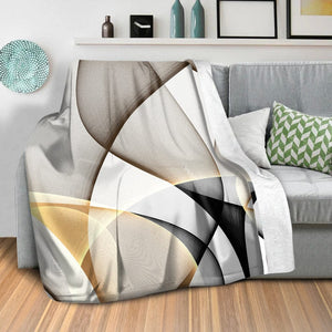 Contrasting Waves A Blanket Blanket Clock Canvas