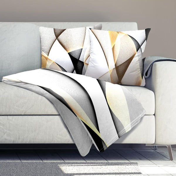 Contrasting Waves Dream Home Bundle Bundle 2 Cushions & 1 Blanket Clock Canvas