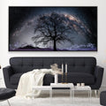 Cosmic Cedar Canvas Art Clock Canvas