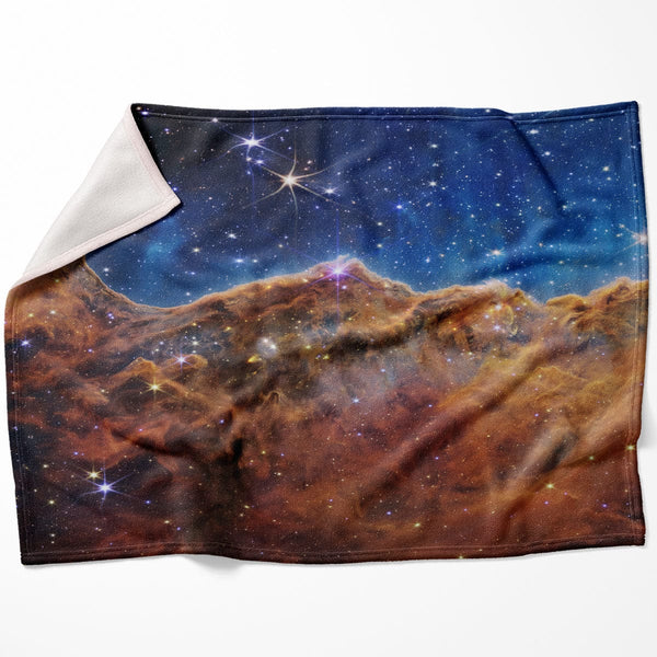 Cosmic Cliffs Blanket Blanket 75 x 100cm Clock Canvas