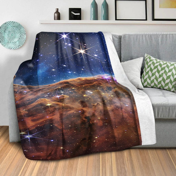 Cosmic Cliffs Blanket Blanket Clock Canvas