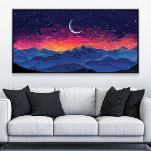 Cosmic Dawn Canvas Art 20 x 10in / Canvas Clock Canvas