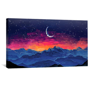 Cosmic Dawn Canvas Art Clock Canvas