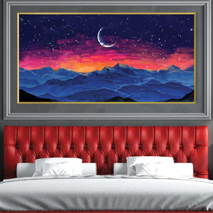 Cosmic Dawn Canvas Art Clock Canvas