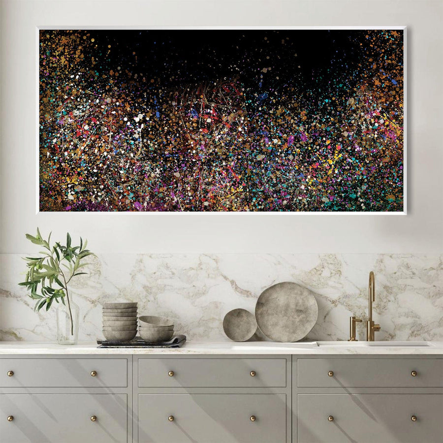 Cosmos of Color Canvas Art Clock Canvas
