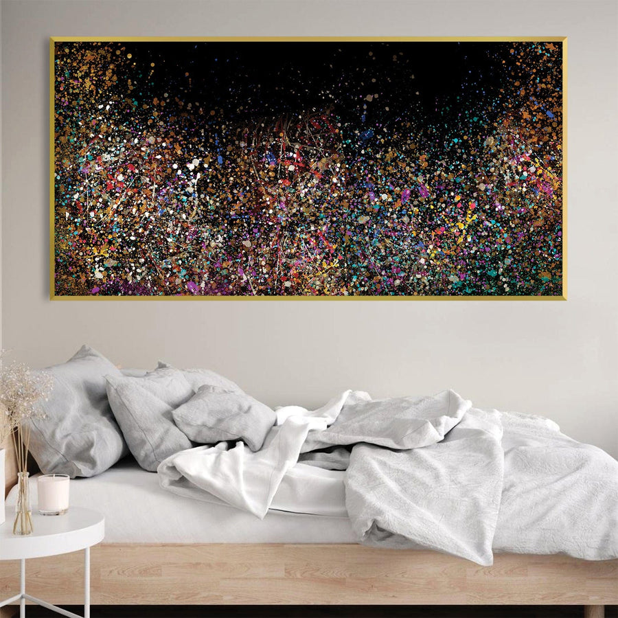 Cosmos of Color Canvas Art Clock Canvas