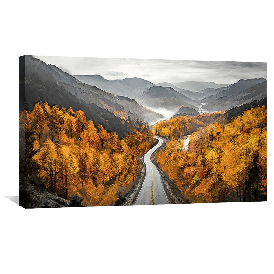 Country Road Canvas Art Clock Canvas
