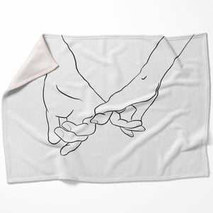 Couple Hands Blanket Blanket 75 x 100cm Clock Canvas