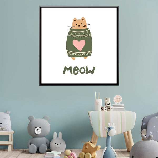 Cozy Kitty Canvas Art 12 x 12in / Canvas Clock Canvas