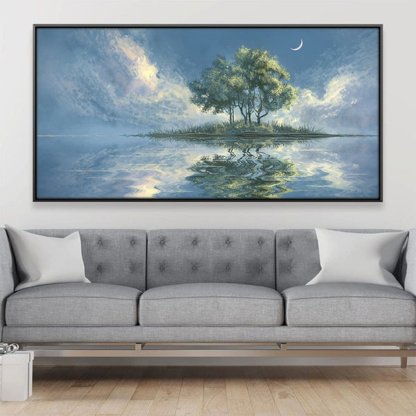 Crescent Light Island Canvas Art 20 x 10in / Canvas Clock Canvas