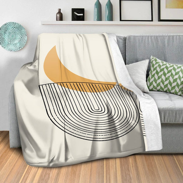 Crescent Moon Blanket Blanket Clock Canvas