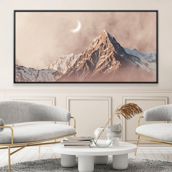 Crescent Peak Canvas Art 20 x 10in / Canvas Clock Canvas