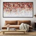 Crimson Cascades Canvas Art Clock Canvas