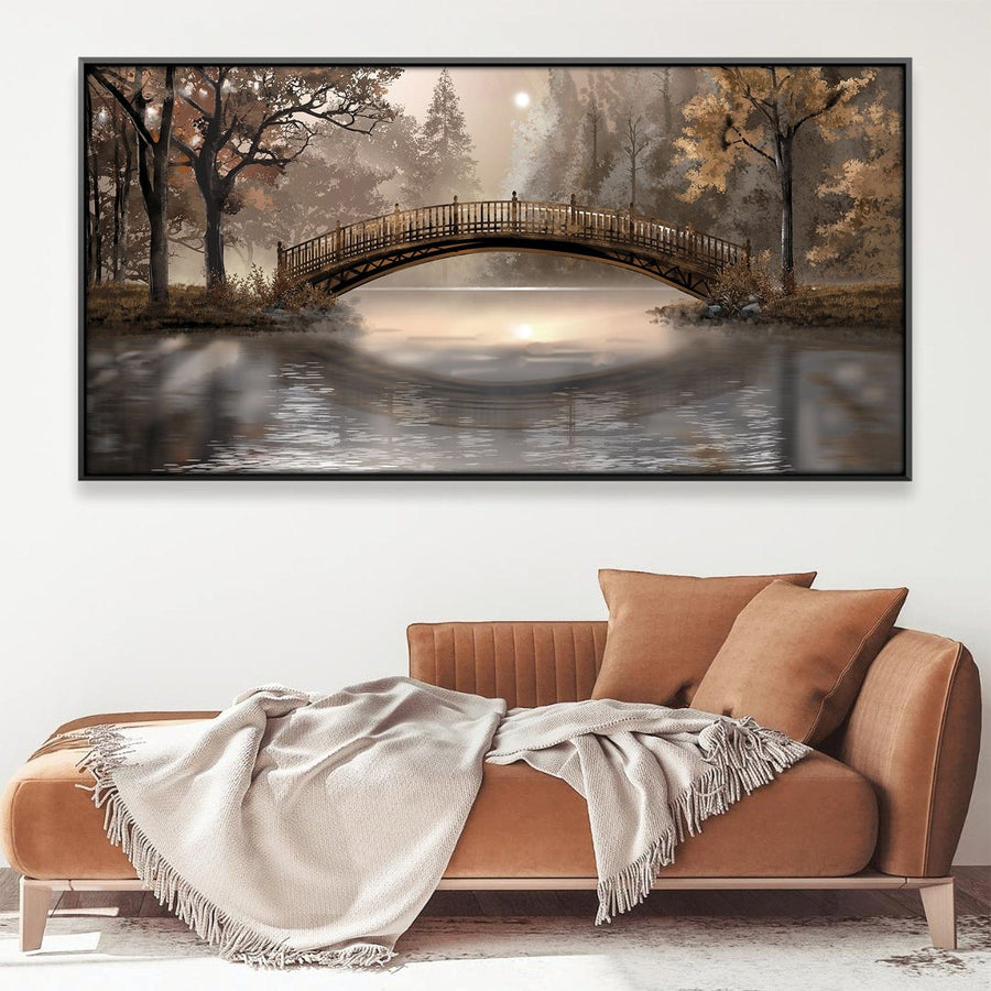 Crossing Still Waters Canvas Art 20 x 10in / Canvas Clock Canvas