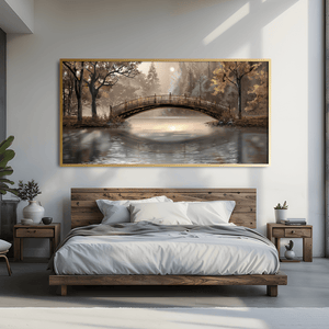 Crossing Still Waters Canvas Art Clock Canvas