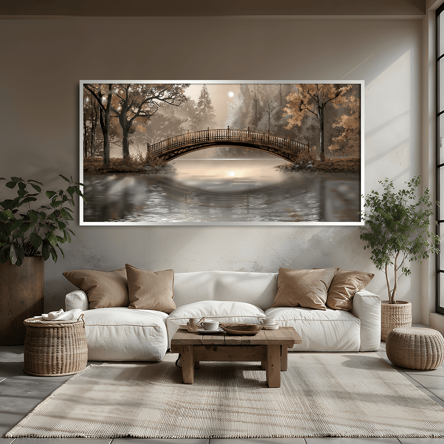 Crossing Still Waters Canvas Art Clock Canvas