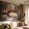 Crossing Still Waters Easy Build Frame Posters, Prints, & Visual Artwork Clock Canvas