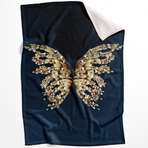 Crystal Butterfly Blanket Blanket 75 x 100cm Clock Canvas