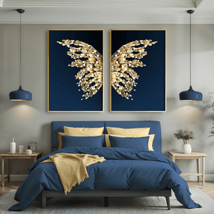 Crystal Butterfly Canvas Art Clock Canvas