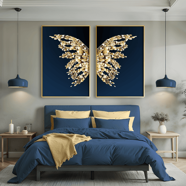 Crystal Butterfly Canvas Art Clock Canvas