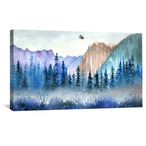 Crystalline Pines Canvas Art Clock Canvas