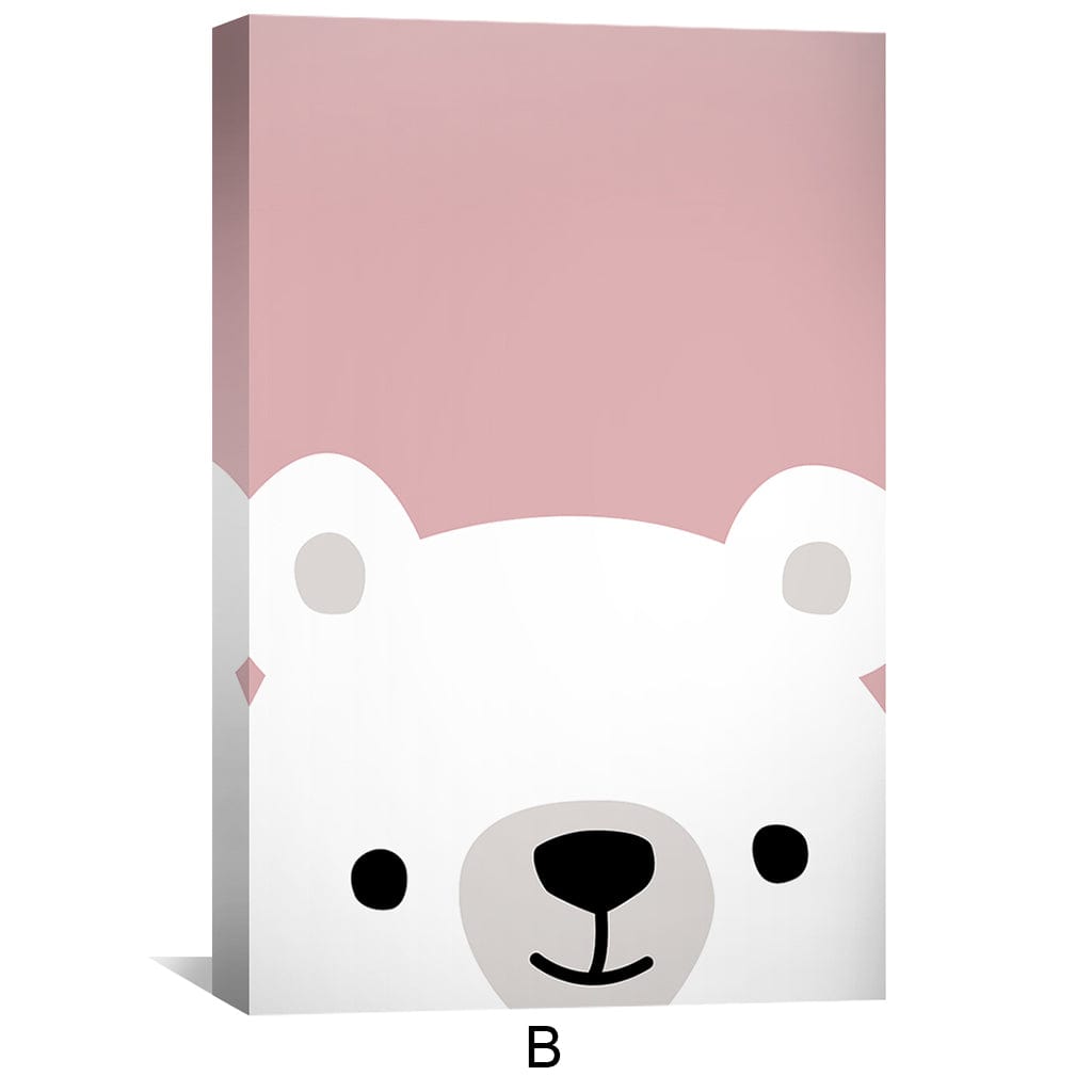 Cute Animals Canvas Art Clock Canvas
