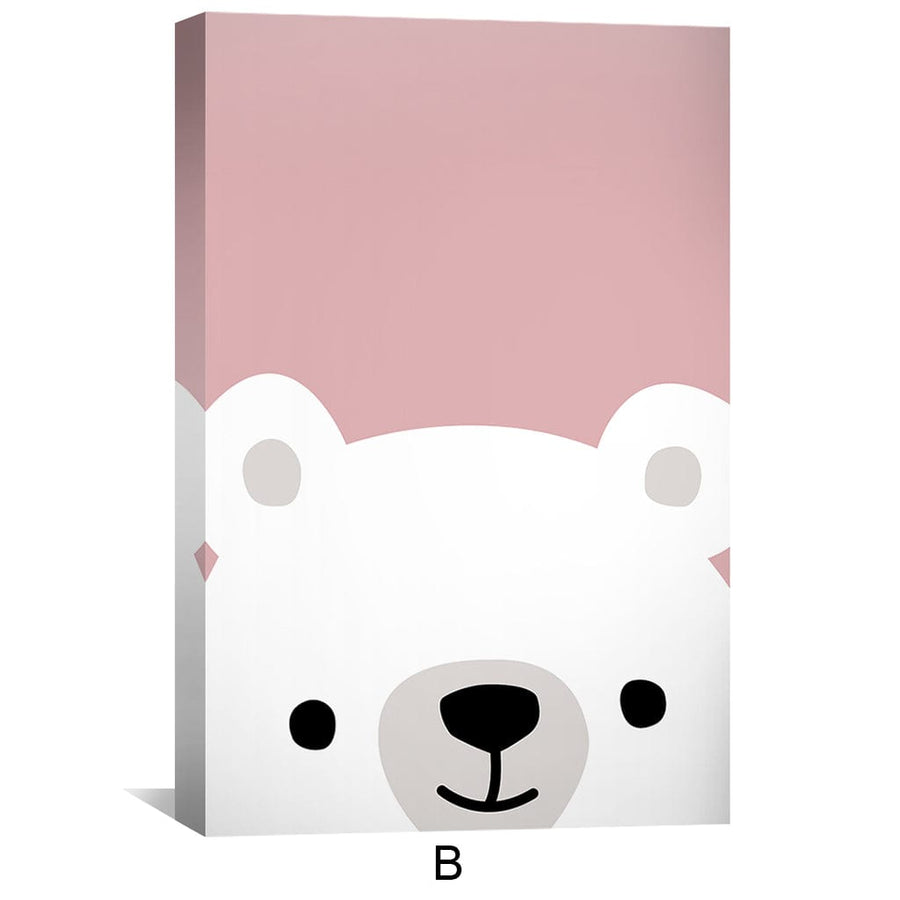 Cute Animals Canvas Art Clock Canvas