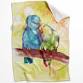 Cute Love Birds Blanket Blanket 75 x 100cm Clock Canvas