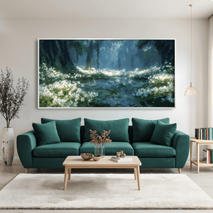 Daisy Pathway Canvas Art Clock Canvas