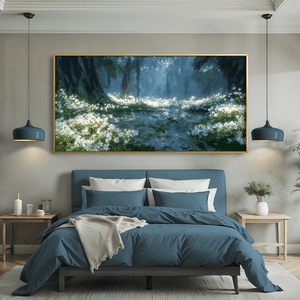 Daisy Pathway Canvas Art Clock Canvas