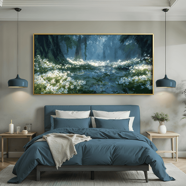 Daisy Pathway Canvas Art Clock Canvas