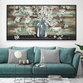 Daisy Vase Canvas Art 50 x 25cm / Framed Prints Clock Canvas