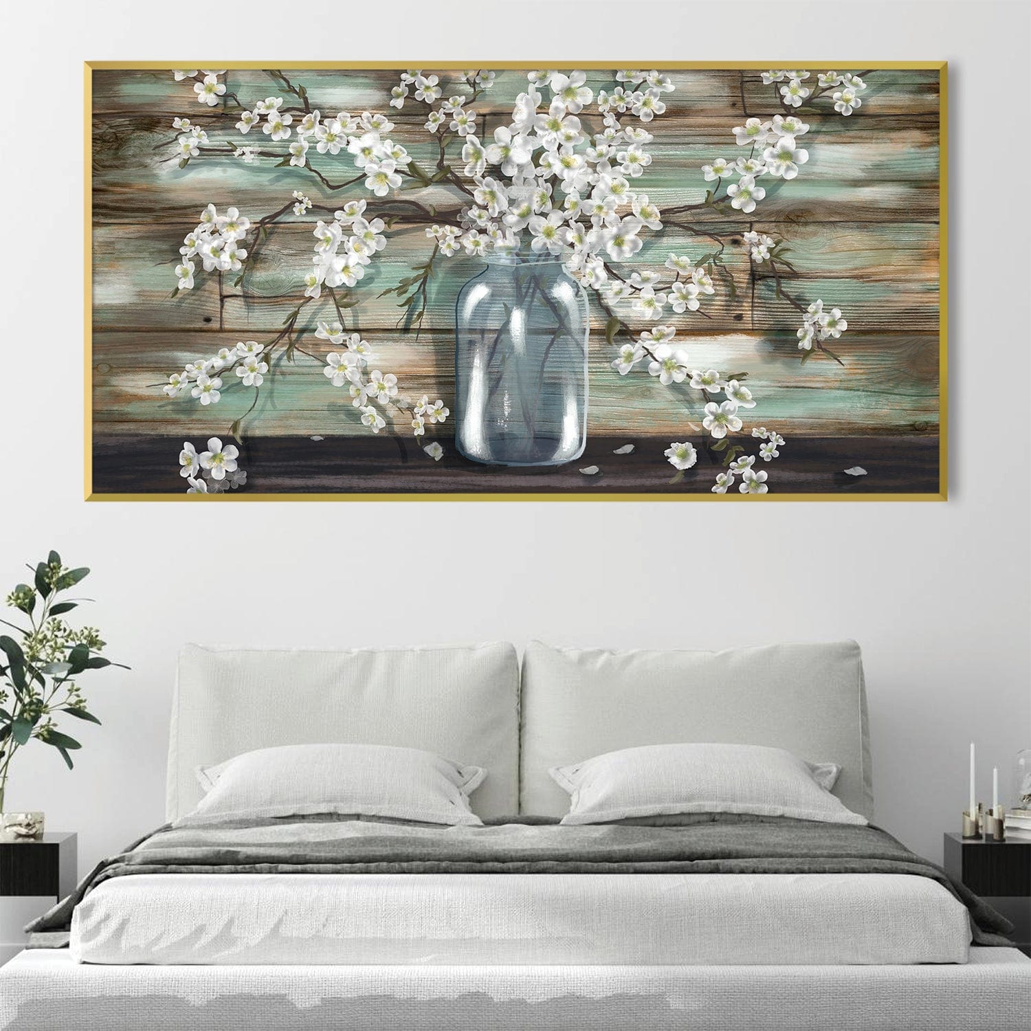 Daisy Vase Canvas Art Clock Canvas