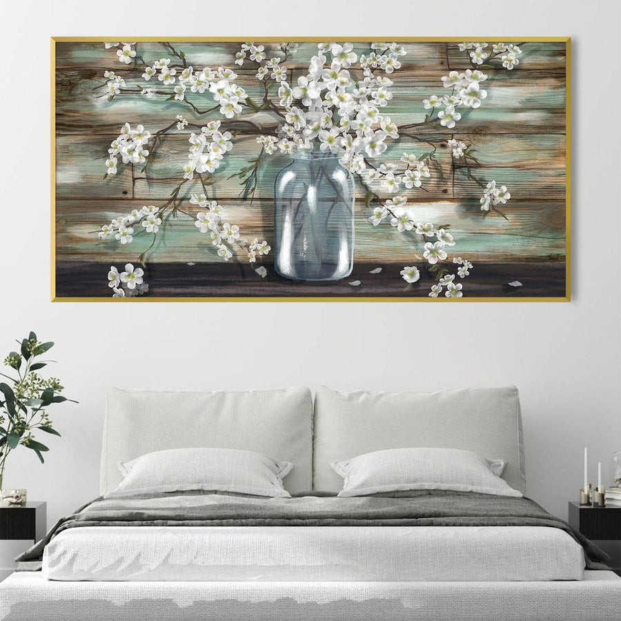 Daisy Vase Canvas Art Clock Canvas