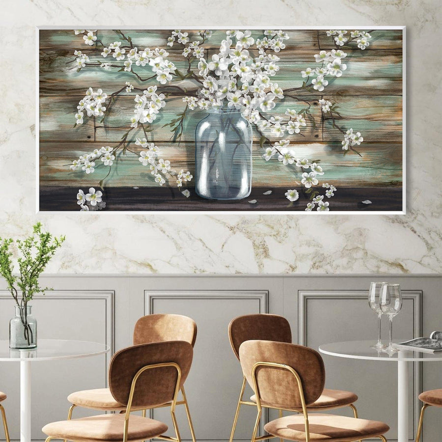 Daisy Vase Canvas Art Clock Canvas