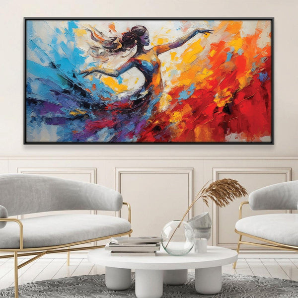 Dancing In The Paint Canvas Art Clock Canvas