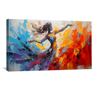 Dancing In The Paint Canvas Art Clock Canvas