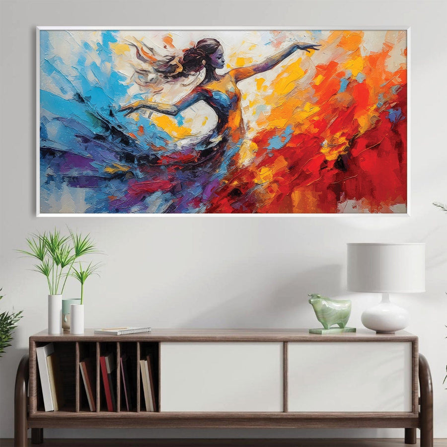 Dancing In The Paint Canvas Art Clock Canvas