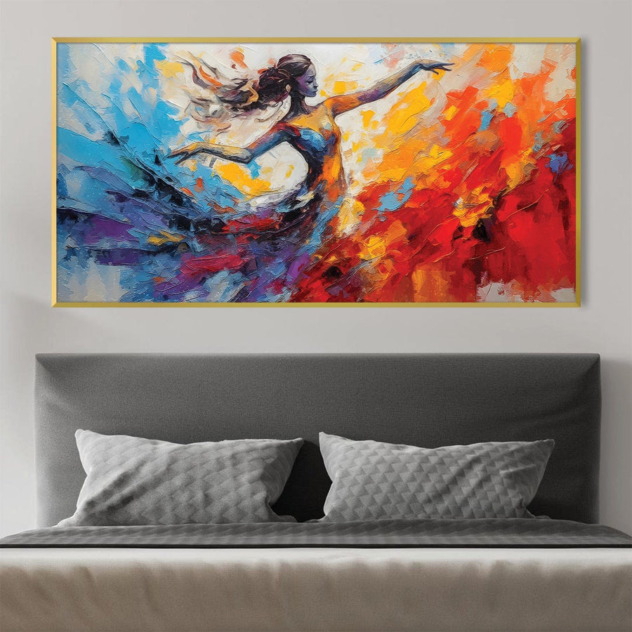 Dancing In The Paint Canvas Art Clock Canvas