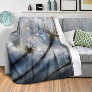 Dandelion Space Blanket Blanket Clock Canvas