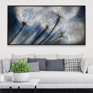 Dandelion Space Canvas Art 50 x 25cm / Framed Prints Clock Canvas