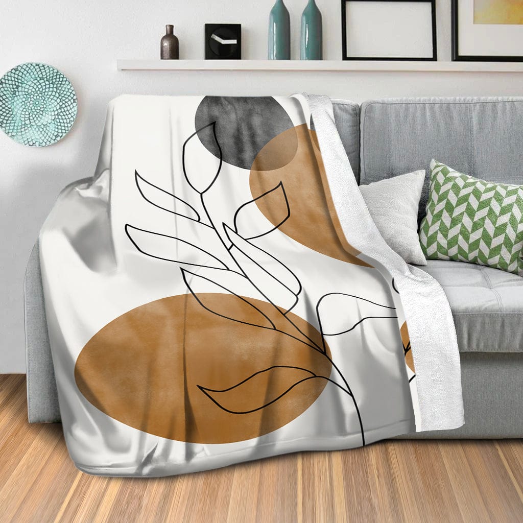 Dawn of Leaves C Blanket Blanket Clock Canvas