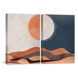 Day and Night Canvas Art Clock Canvas