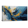 Deep Abstract Blue Canvas Art Clock Canvas