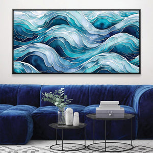 Defined Waves Canvas Art Clock Canvas