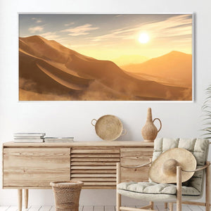 Desert Sunrise Canvas Art Clock Canvas