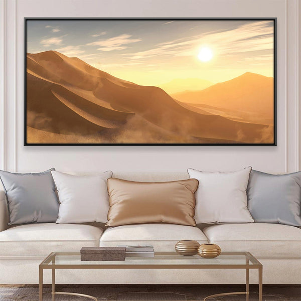 Desert Sunrise Canvas Art Clock Canvas