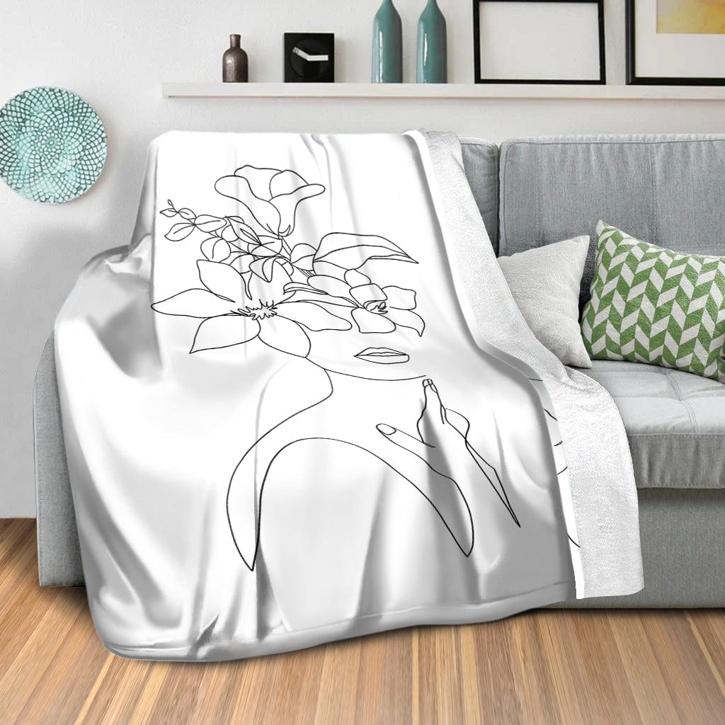Desired Beauty B Blanket Blanket Clock Canvas