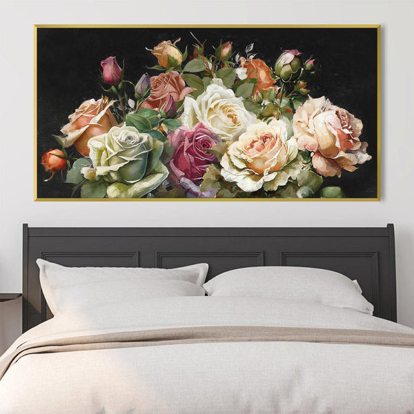 Detailed Bouquet Canvas Art Clock Canvas