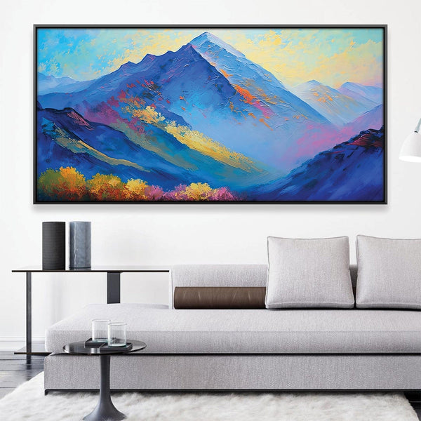 Dimensional Mountain Canvas Art Clock Canvas